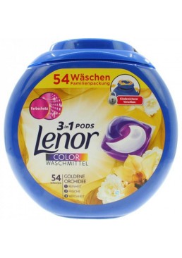 Гель-капсули для прання Lenor 3в1 Золота Орхідея для кольорової білизни, 54 шт